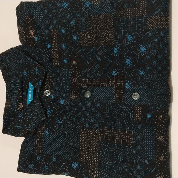 Tori Richard Men's Short Sleeve Button Down Shirt w/Pocket Size S # M-135 - Picture 11 of 11